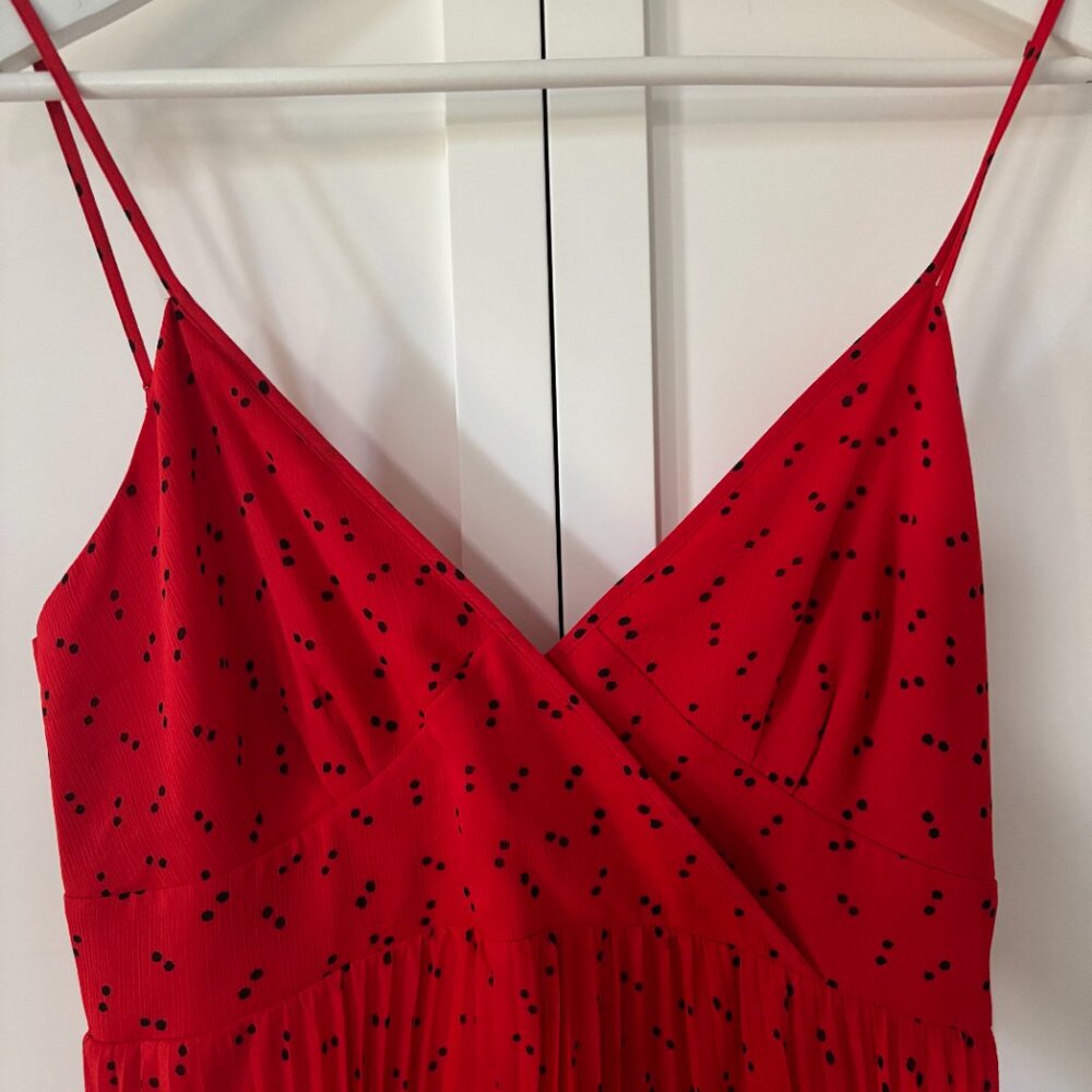 UNIQLO camisole pleated polka dot dress (size S) - Picture 7 of 8